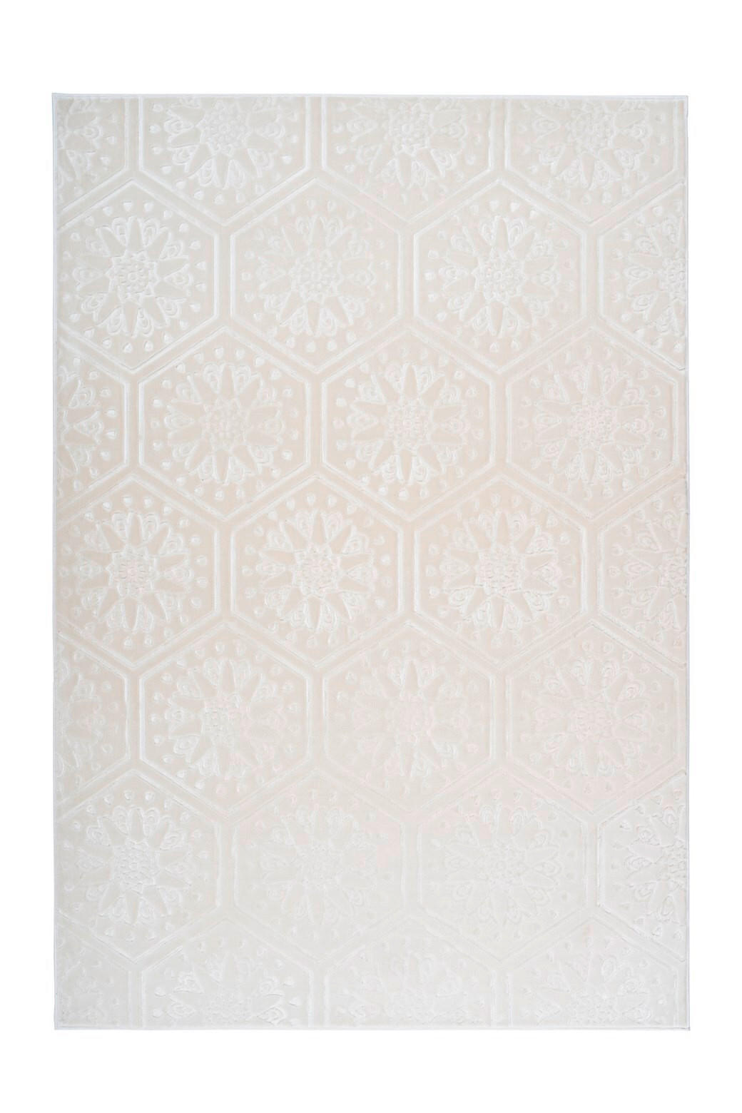 FLACHWEBETEPPICH 120/170 cm Monroe 225 Weiß Weiß  - Weiß, KONVENTIONELL, Kunststoff/Textil (120/170cm)