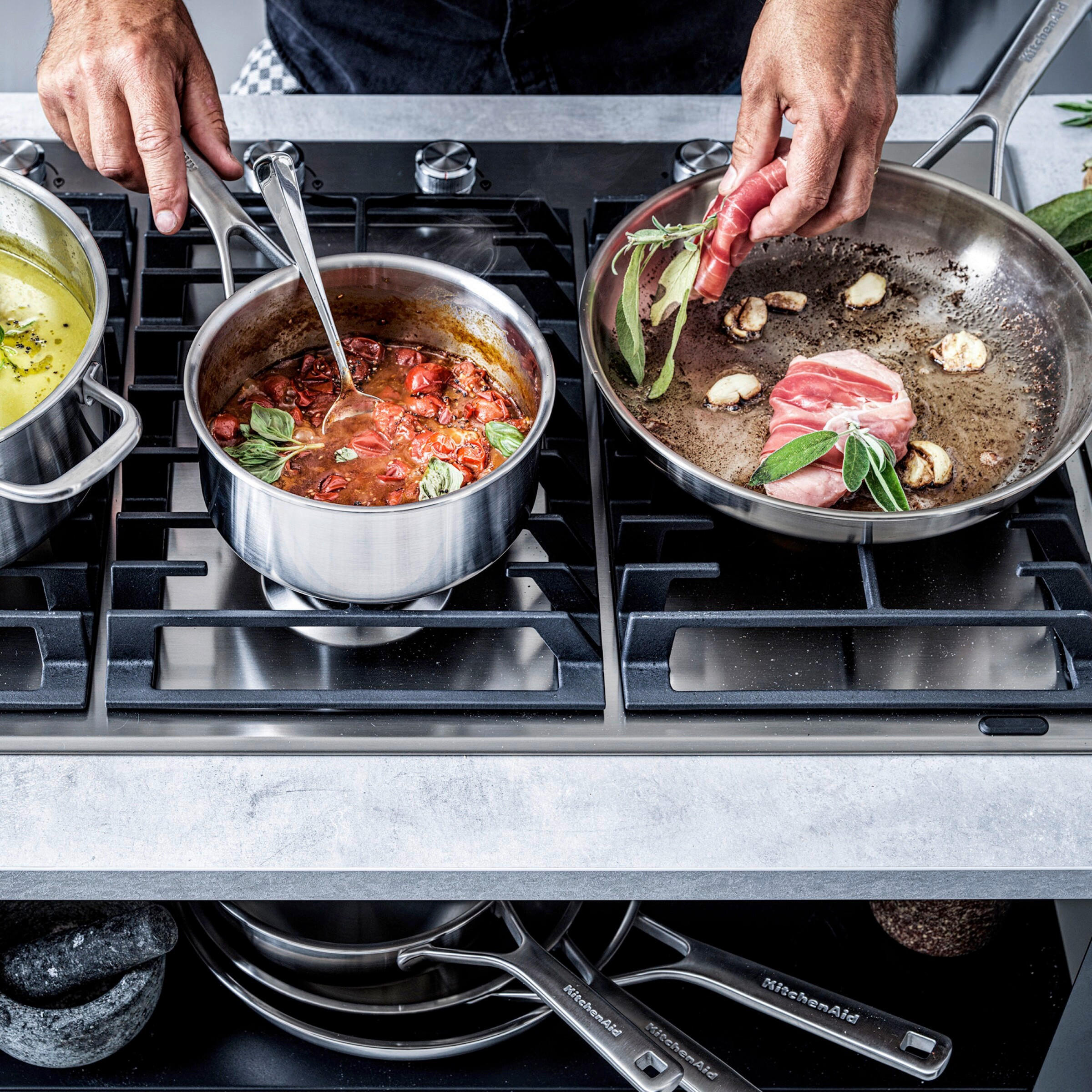 BRATPFANNE Multi-Ply Stainless Steel 20 cm  - Edelstahlfarben, Basics, Metall (20cm) - Kitchenaid