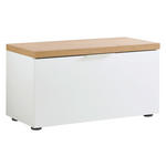 GARDEROBENBANK  in 80/42/38 cm  - Eichefarben/Alufarben, Design, Kunststoff/Metall (80/42/38cm) - Xora