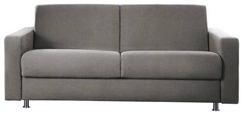 SCHLAFSOFA in Textil Grau  - Chromfarben/Grau, Design, Textil/Metall (195/84/100cm) - Bali