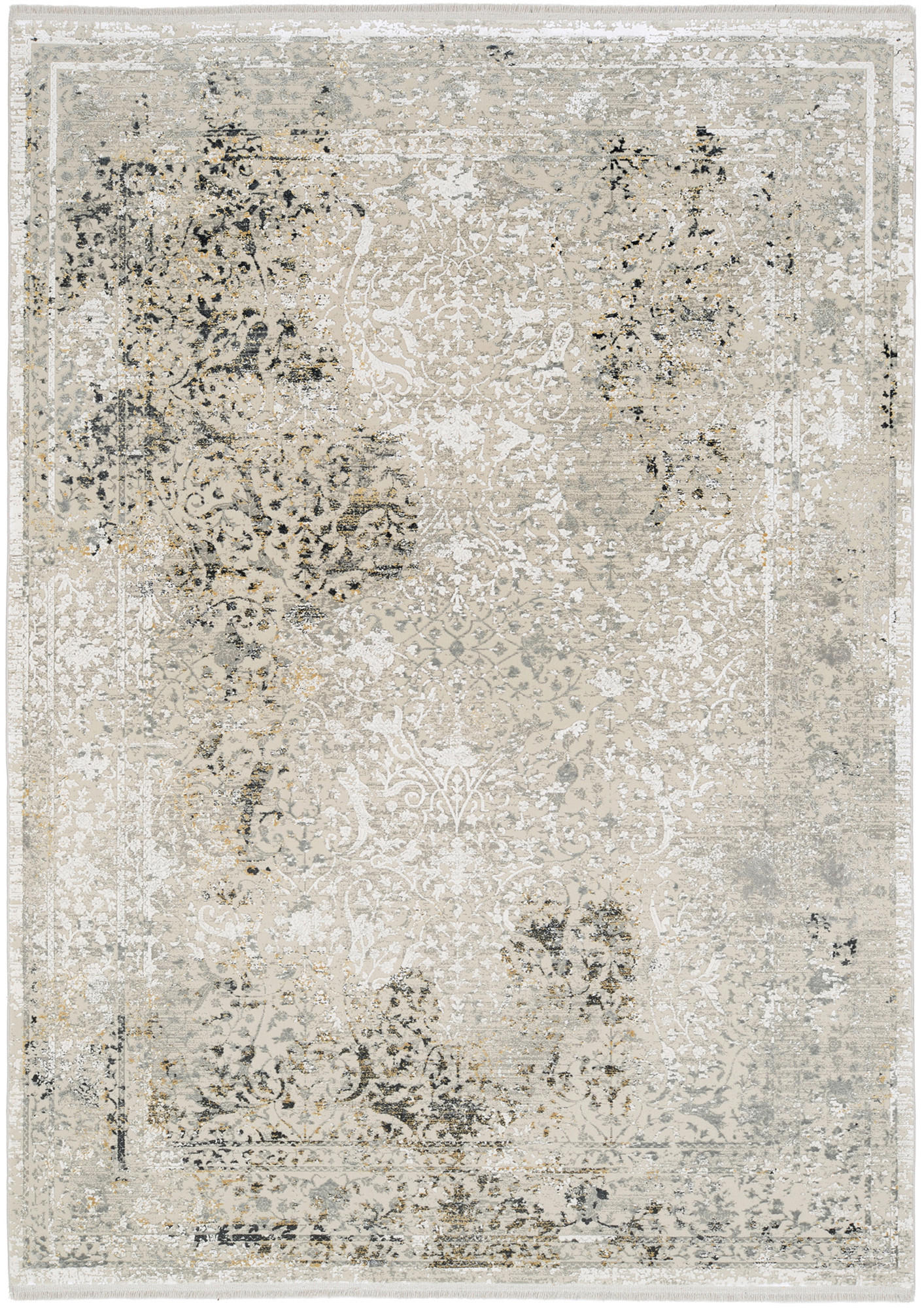 VINTAGE-TEPPICH 67/130 cm Elba Grau  - Grau, Design, Textil (67/130cm) - Dieter Knoll
