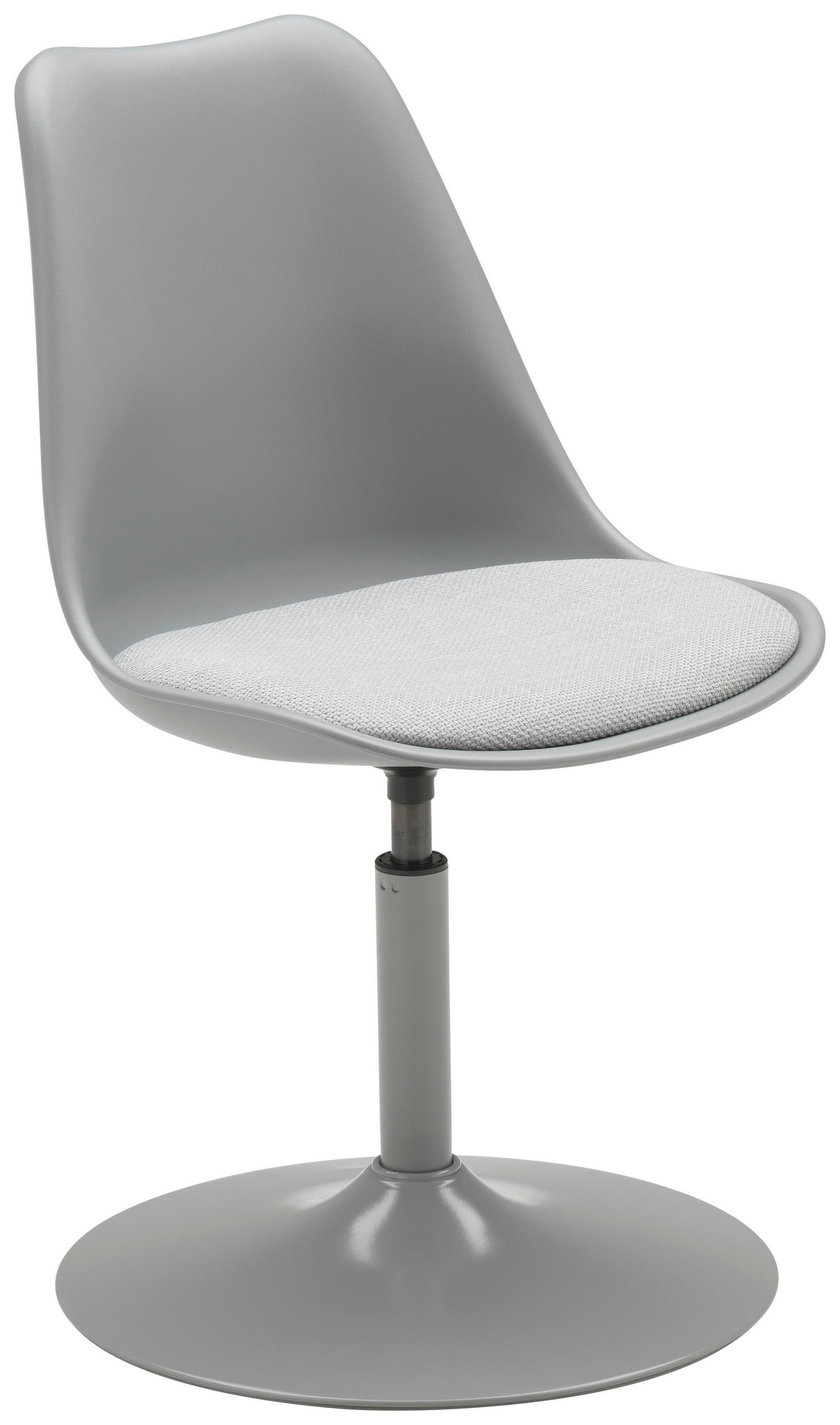 STUHL  in Eisen Webstoff Metall, Kunststoff, Textil matt  - Grau, LIFESTYLE, Kunststoff/Textil (47.5/88/52cm) - MID.YOU