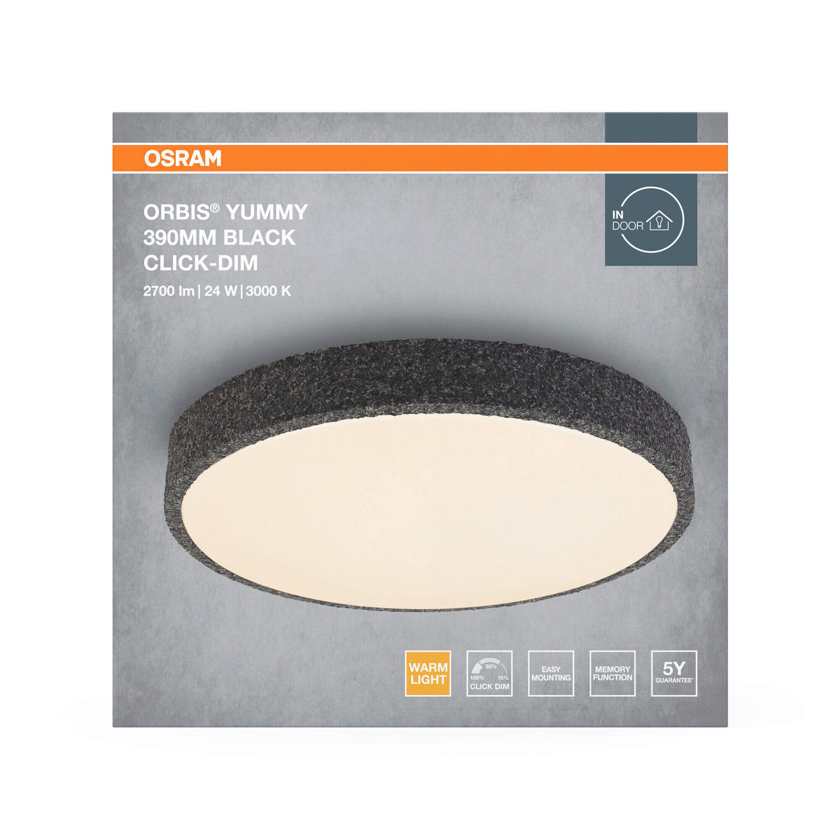 LED-DECKENLEUCHTE 39/7 cm   - Basics, Metall (39/7cm) - Osram