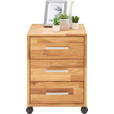 ROLLCONTAINER 40/56,7/42 cm  - Wildeiche/Alufarben, Natur, Holz/Kunststoff (40/56,7/42cm) - Linea Natura