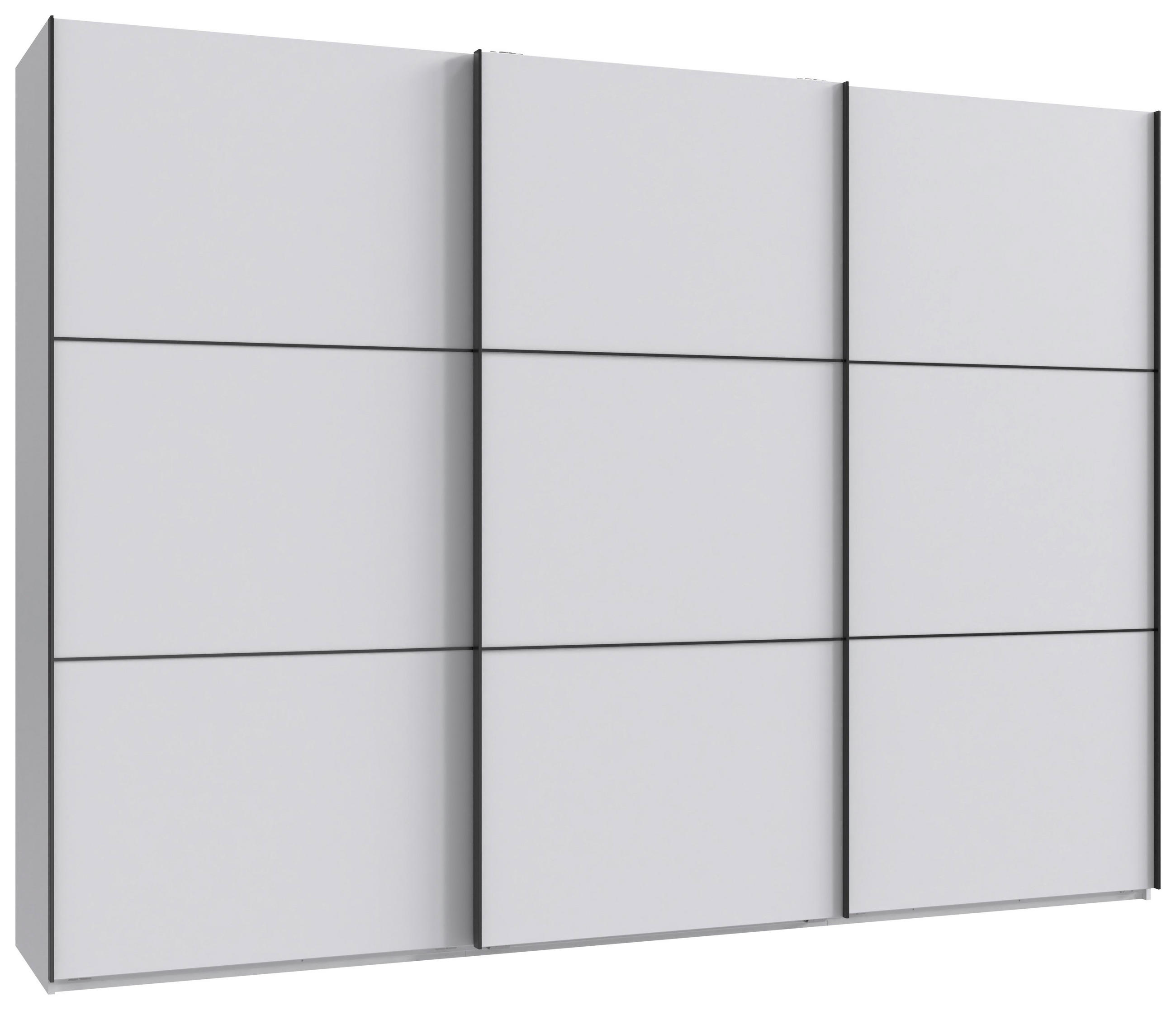 SCHWEBETÜRENSCHRANK 300/216/65 cm 3-türig Schwarz, Weiß  - Schwarz/Weiß, KONVENTIONELL, Holzwerkstoff/Metall (300/216/65cm) - Stylife