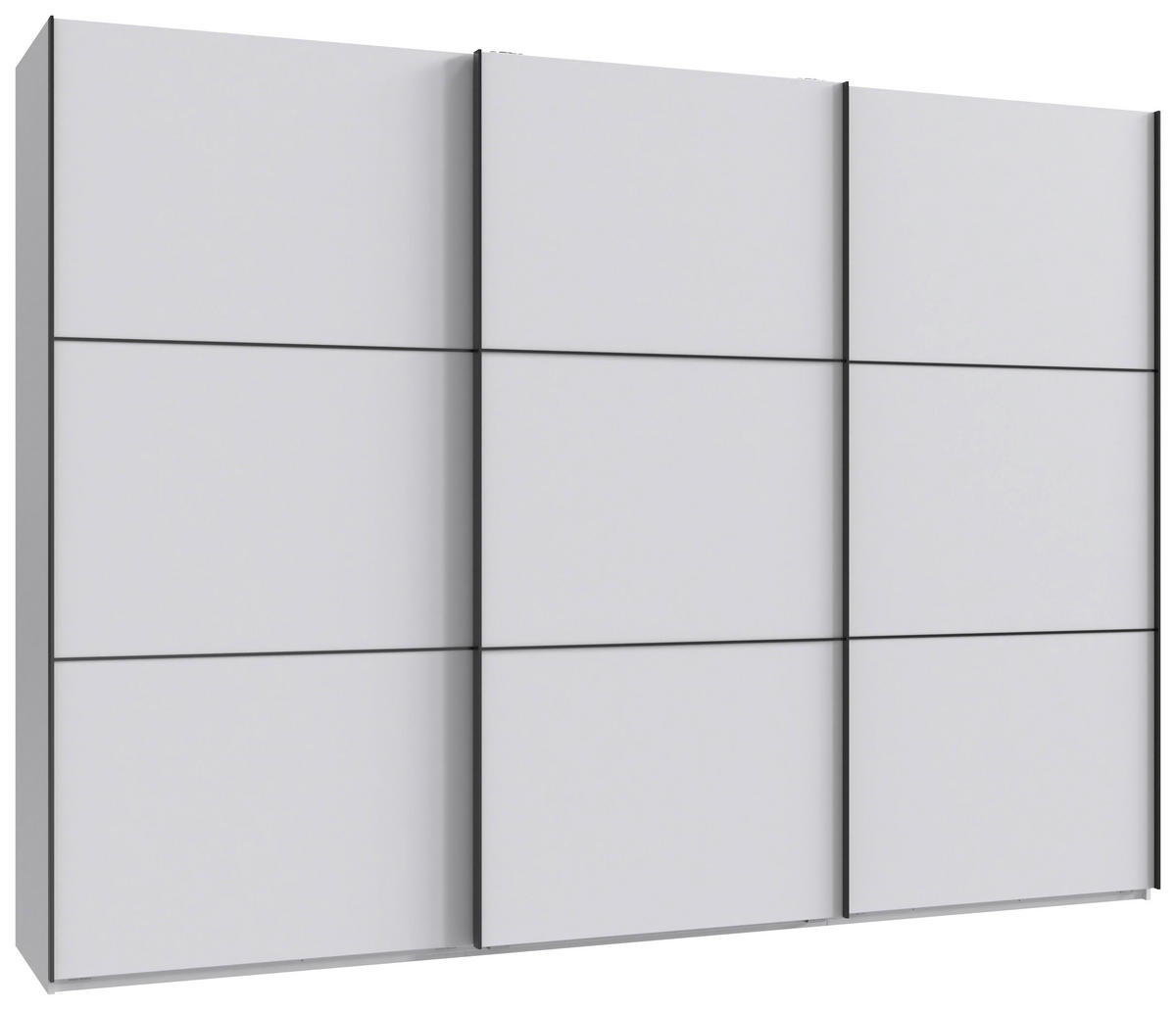 SCHWEBETÜRENSCHRANK 300/216/65 cm 3-türig Schwarz, Weiß  - Schwarz/Weiß, KONVENTIONELL, Holzwerkstoff/Metall (300/216/65cm) - Stylife