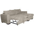 ECKSOFA Creme Webstoff  - Creme/Braun, KONVENTIONELL, Holz/Textil (170/235cm) - Carryhome