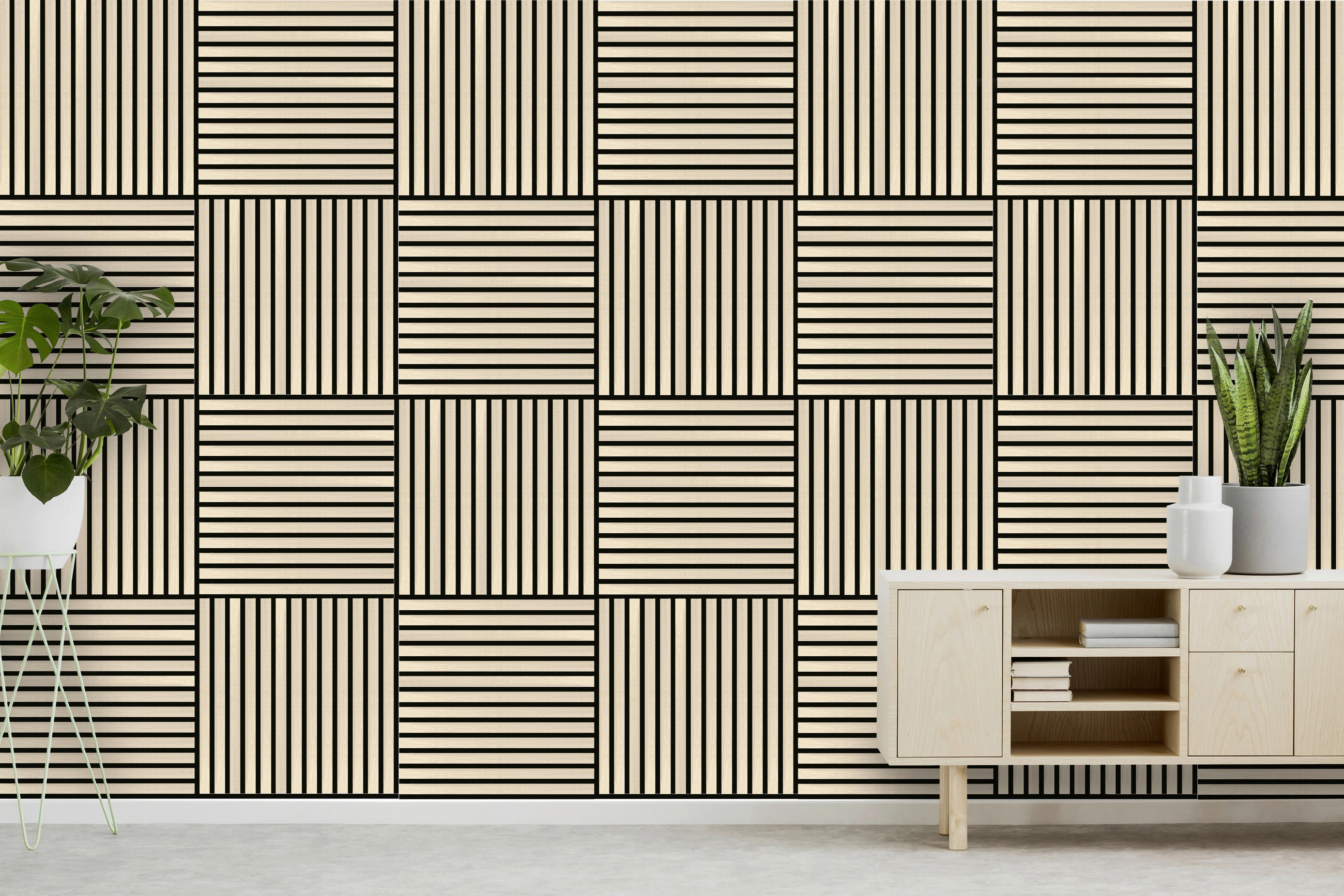 AKUSTIKPANEEL Echtholz Modular Wall System 52/52 cm  - Eichefarben, MODERN, Holzwerkstoff (52/52cm) - Jangal