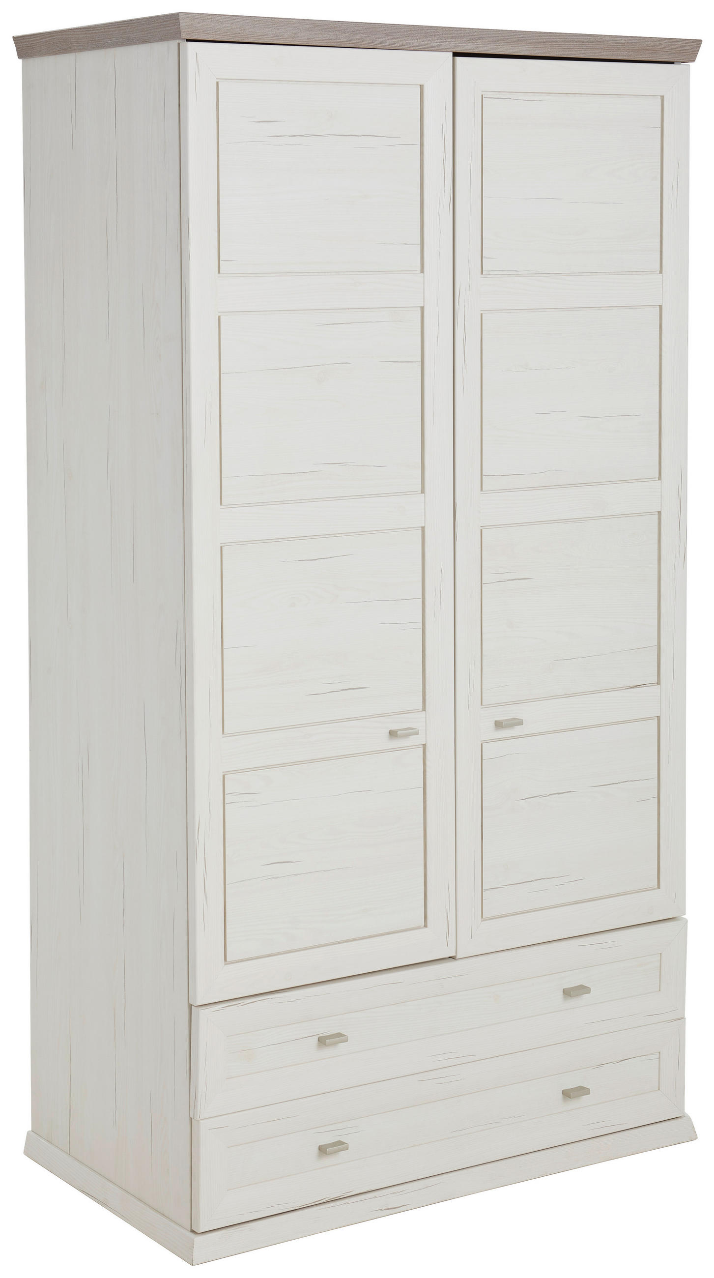 GARDEROBENSCHRANK 104/196,8/60,5 cm  - Weiß/Grau, LIFESTYLE, Holzwerkstoff (104/196,8/60,5cm) - Hom`in