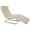 RELAXLIEGE in Mikrofaser Beige  - Chromfarben/Beige, Design, Textil/Metall (65/91/170cm) - Chilliano