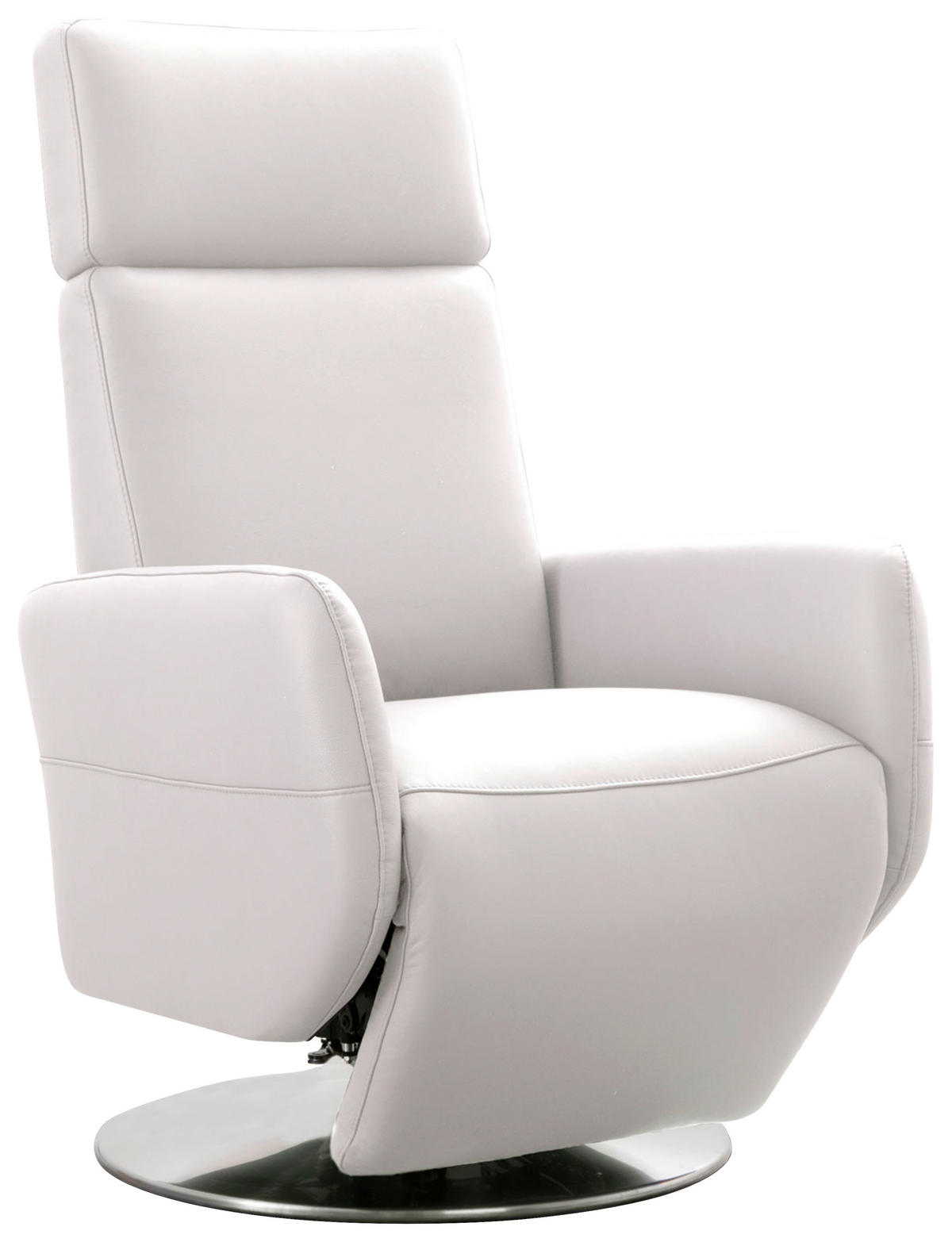 DREHSTUHL  in Weiss  - Chromfarben/Weiss, Konventionell, Leder/Metall (71/110/82cm) - Sit & More