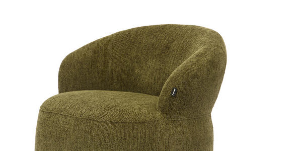 SESSEL in Webstoff Olivgrün  - Schwarz/Olivgrün, Design, Kunststoff/Textil (78/73/75cm) - Carryhome