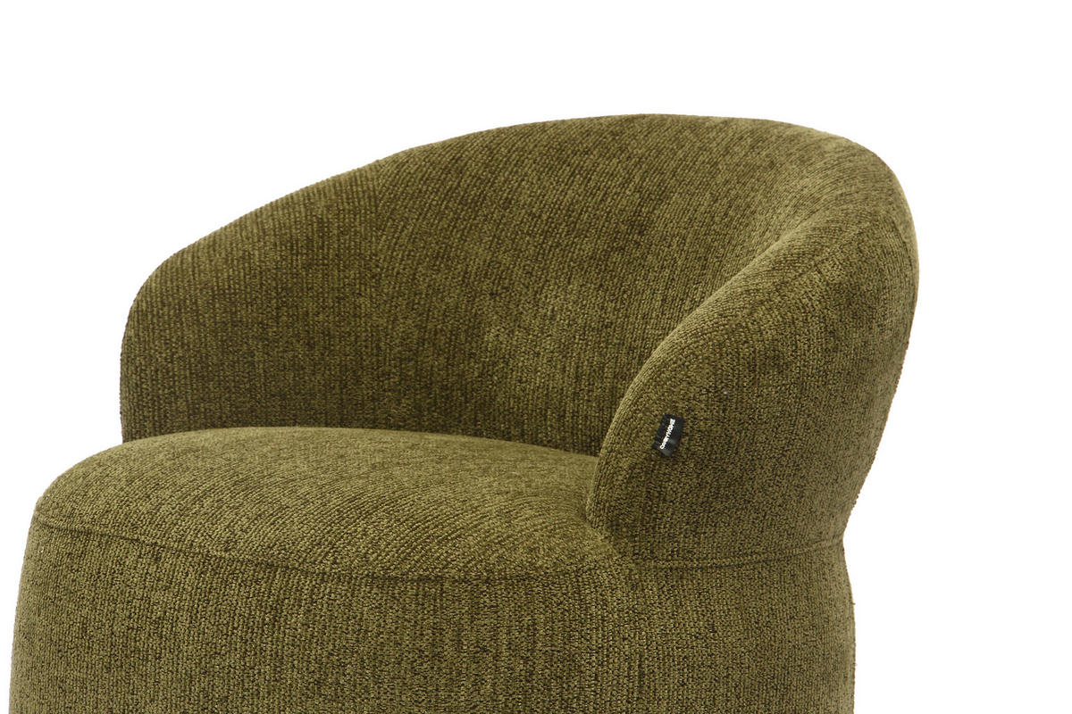 SESSEL in Webstoff Olivgrün  - Schwarz/Olivgrün, Design, Kunststoff/Textil (78/73/75cm) - Carryhome