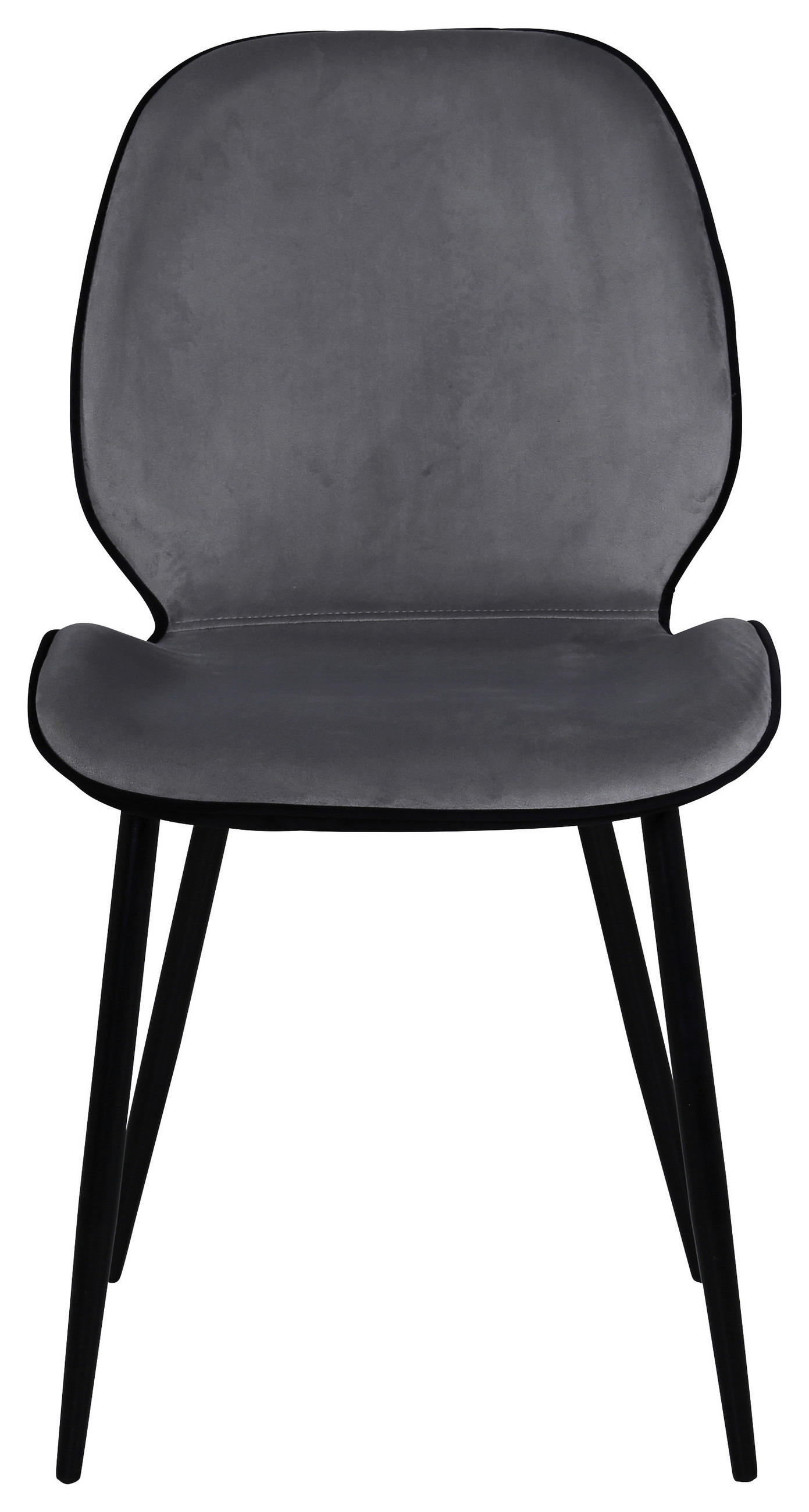 Thumbnail - Livetastic Stuhl-Set, Schwarz, Hellgrau, Metall, Textil, rund, 47x89x57 cm, abwischbar, Stühle
