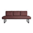 SITZBANK 224/92/78 cm  in Rosa  - Schwarz/Rosa, Design, Textil/Metall (224/92/78cm) - Dieter Knoll