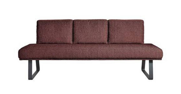 SITZBANK 224/92/78 cm  in Rosa  - Schwarz/Rosa, Design, Textil/Metall (224/92/78cm) - Dieter Knoll