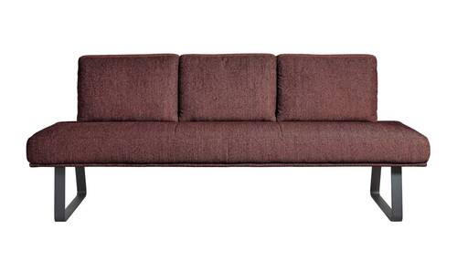 SITZBANK 224/92/78 cm  in Rosa  - Schwarz/Rosa, Design, Textil/Metall (224/92/78cm) - Dieter Knoll