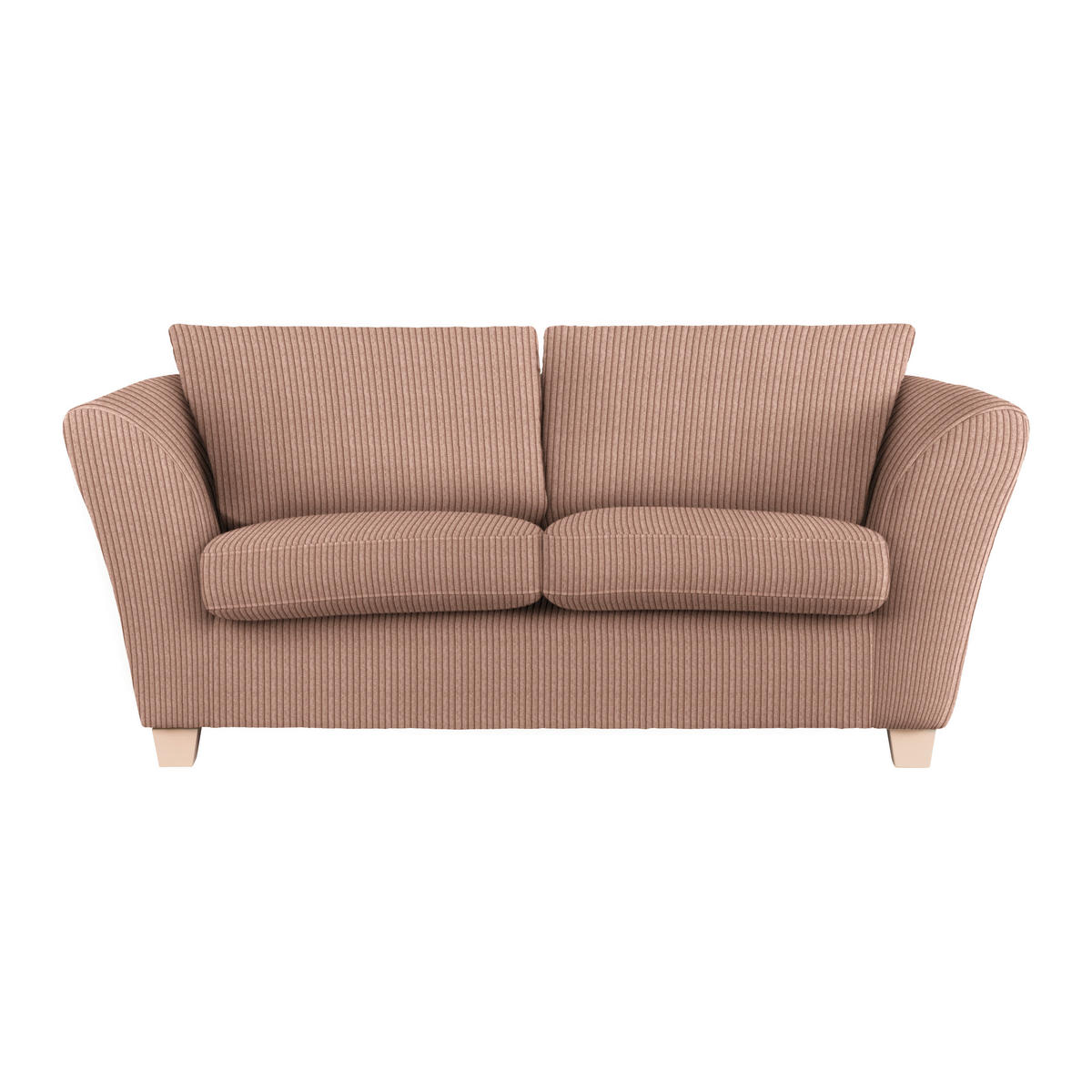2-SITZER-SOFA in Cord Altrosa  - Altrosa/Naturfarben, Holz/Textil (190/70-85/95cm) - MID.YOU