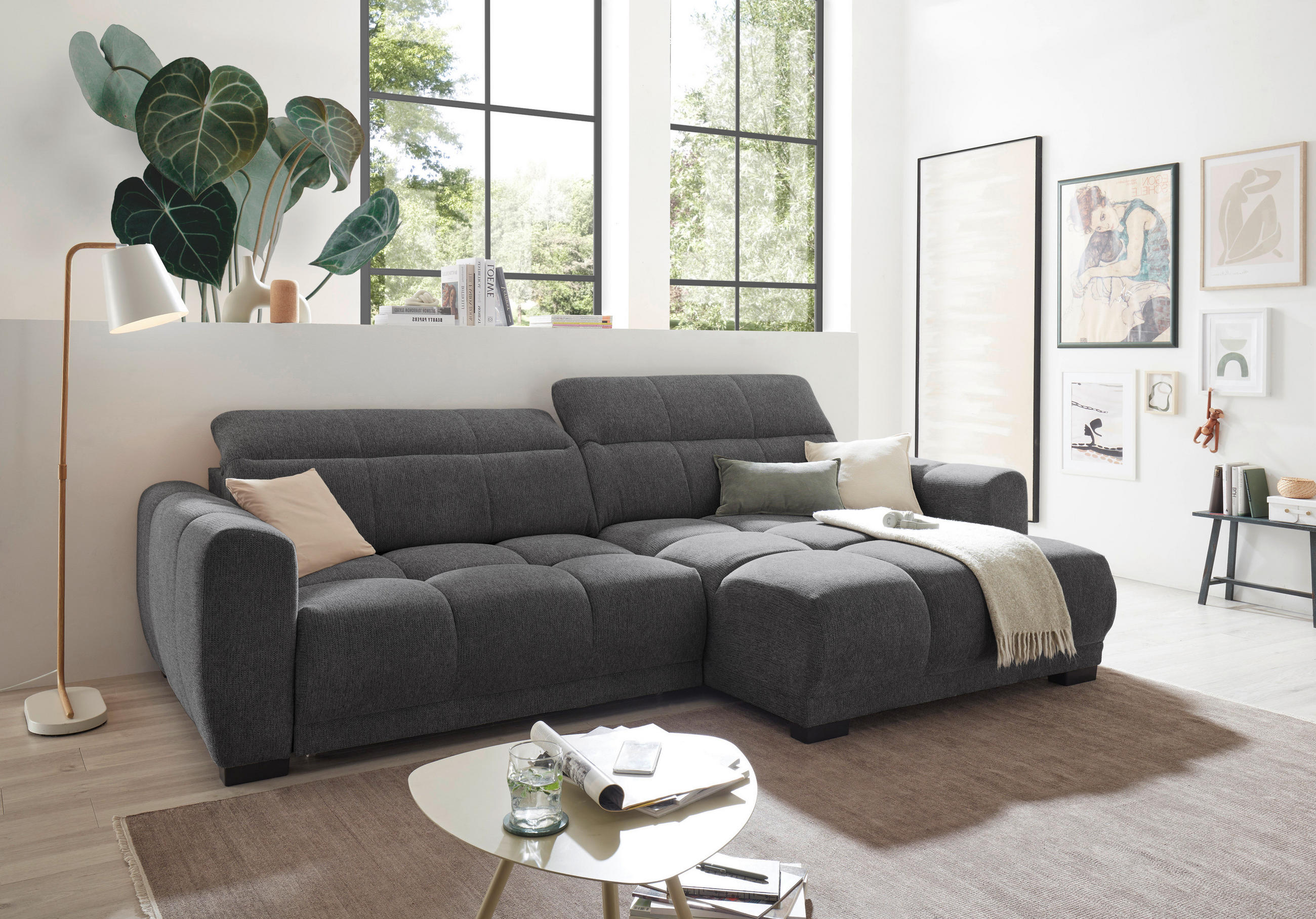 Livetastic ROHOVÁ SEDAČKA, textil, antracitová