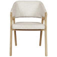 ARMLEHNSTUHL  Typenauswahl Jacquard  - Eichefarben/Beige, KONVENTIONELL, Holz/Textil (57/84/61cm) - Linea Natura
