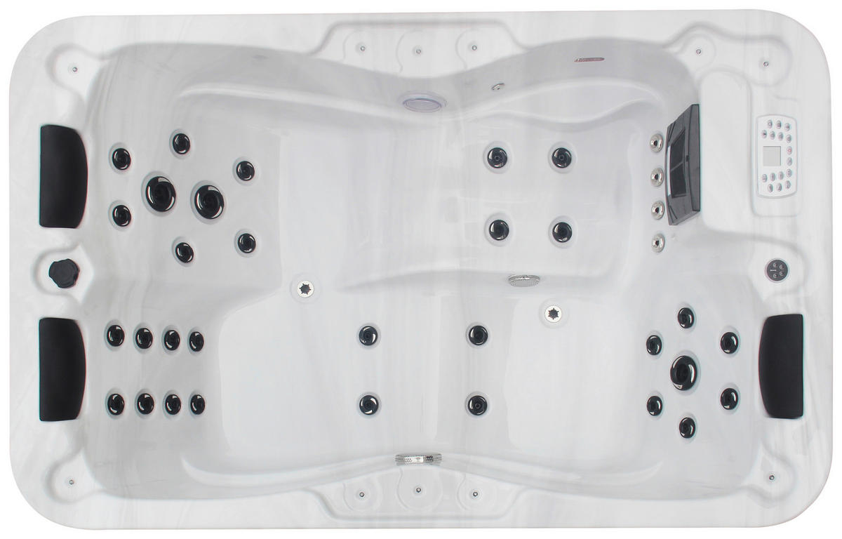 WHIRLPOOL XXL1908 130/205/70 cm  - Schwarz/Weiß, Basics, Kunststoff (130/205/70cm)