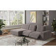 ECKSOFA in Velours Braun  - Schwarz/Braun, Design, Kunststoff/Textil (174/342cm) - Xora