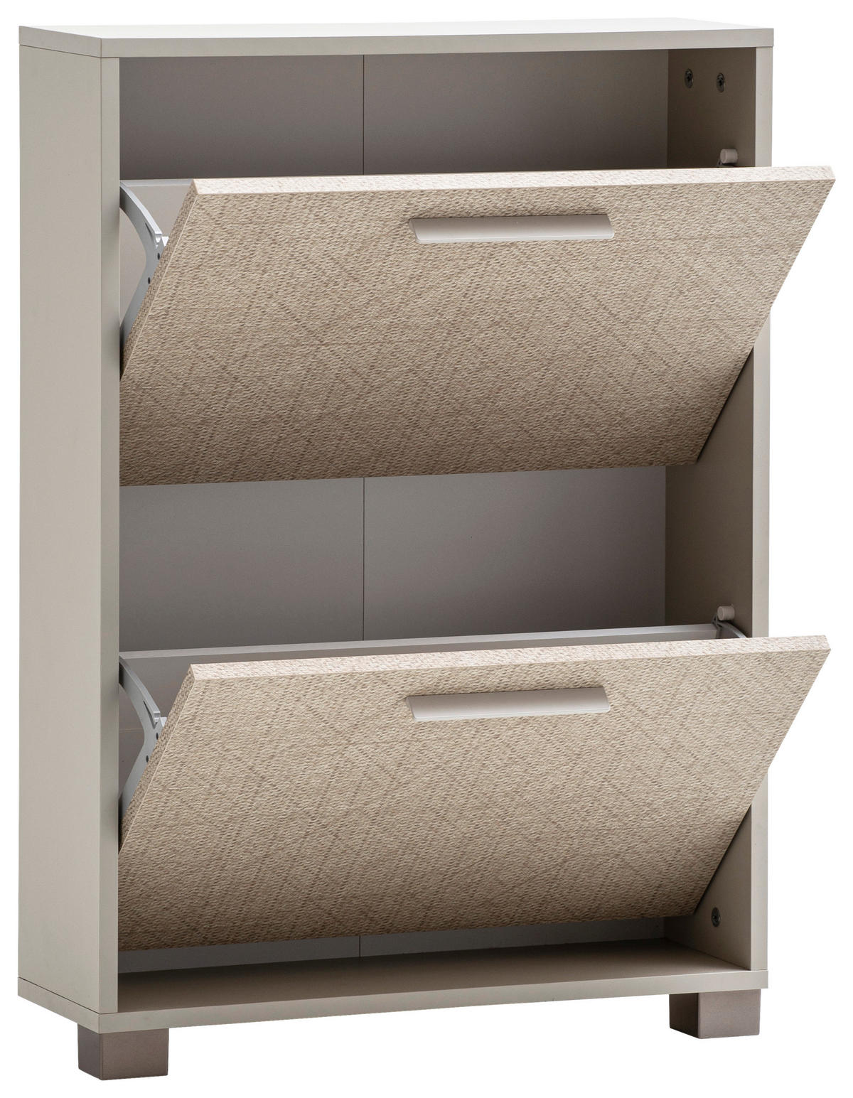 SCHUHKIPPER - Beige/Weiß, Design, Holzwerkstoff/Kunststoff (59,8/85,2/19,55cm) - MID.YOU