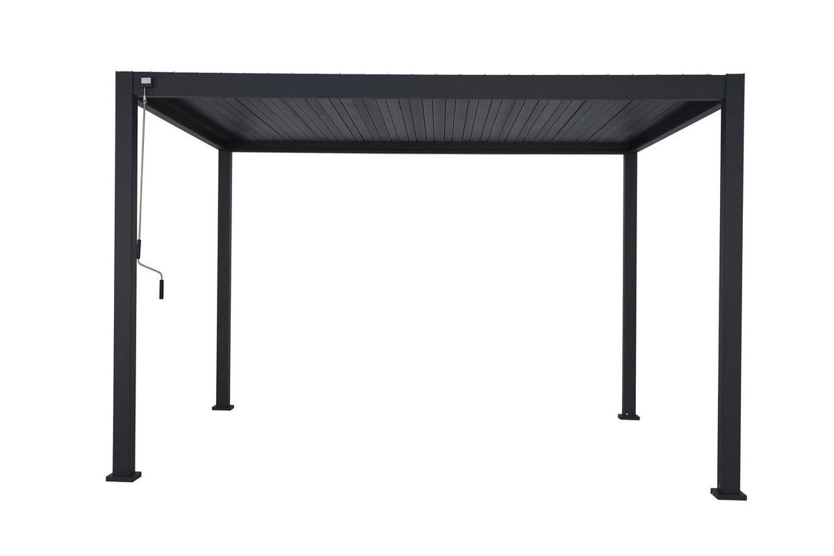 PERGOLA velikost: 360/240/300 cm - antracitová, Basics, kov (360/240/300cm) - Gardenson