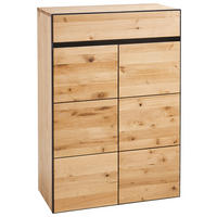 KOMMODE , 82/119/38 cm, 1 Schublade(n)  - Eichefarben/Anthrazit, KONVENTIONELL, Holz/Holzwerkstoff (82/119/38cm) - Linea Natura