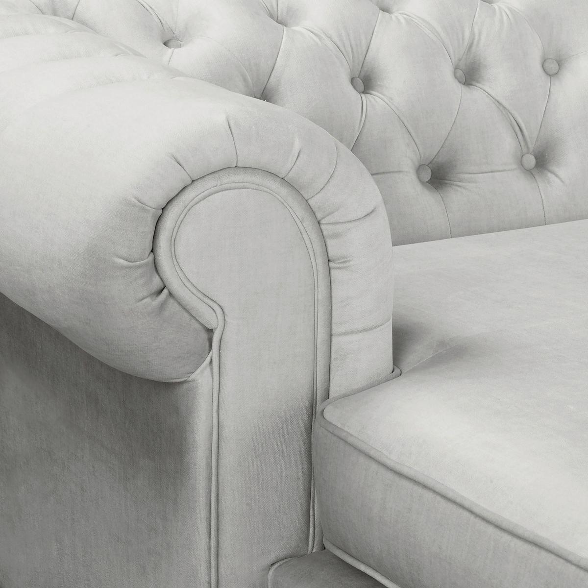 ECKSOFA Mikrofaser Hellgrau  - Hellgrau/Braun, Design, Holz/Textil (182/284cm) - P & B
