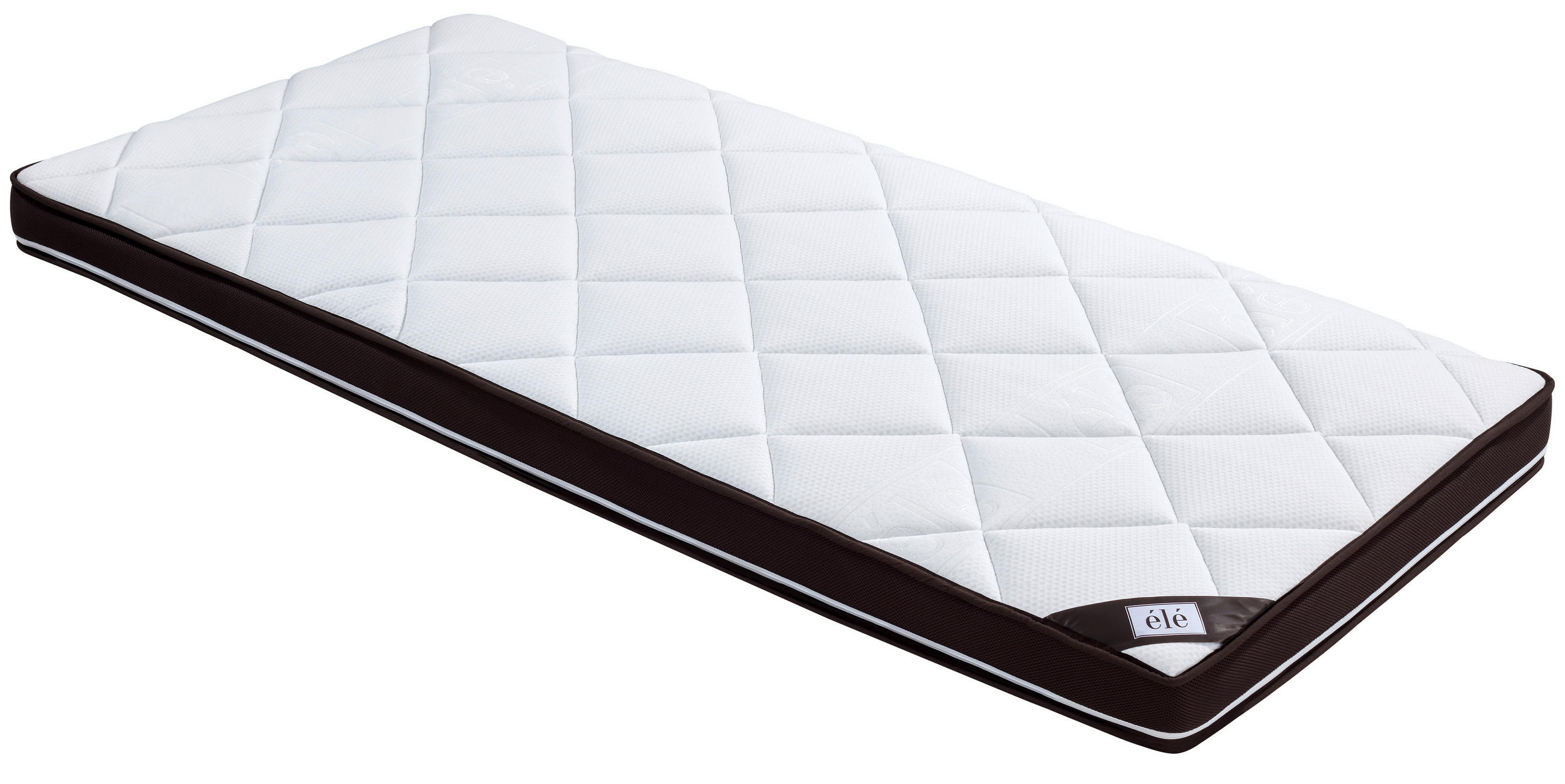 Topper Luxe 90/200 cm Höhe ca. 10 cm  - Weiß, Textil (90/200cm) - Ele