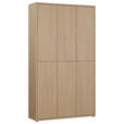 SCHUHSCHRANK 109,2/191,9/34,9 cm  - Eichefarben/Grau, MODERN, Holzwerkstoff/Kunststoff (109,2/191,9/34,9cm) - Carryhome