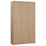 SCHUHSCHRANK 109,2/191,9/34,9 cm  - Eichefarben/Grau, MODERN, Holzwerkstoff/Kunststoff (109,2/191,9/34,9cm) - Carryhome