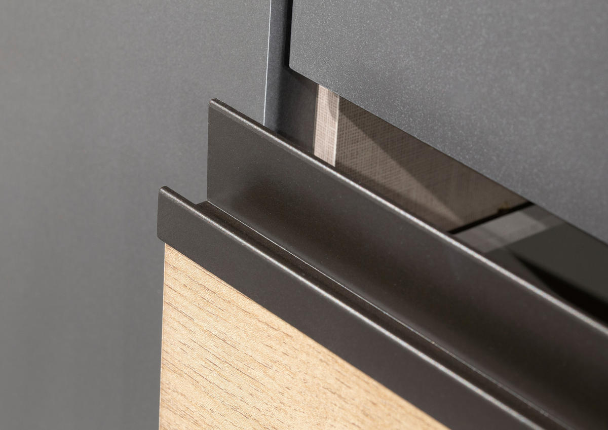 ECKKLEIDERSCHRANK 208/197/253 cm  - Chromfarben/Eiche Artisan, MODERN, Holzwerkstoff (208/197/253cm) - Rauch Möbel