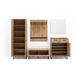 SCHUHSCHRANK  in 81/104/38 cm  - Eichefarben/Schwarz, Design, Holzwerkstoff/Metall (81/104/38cm) - Xora
