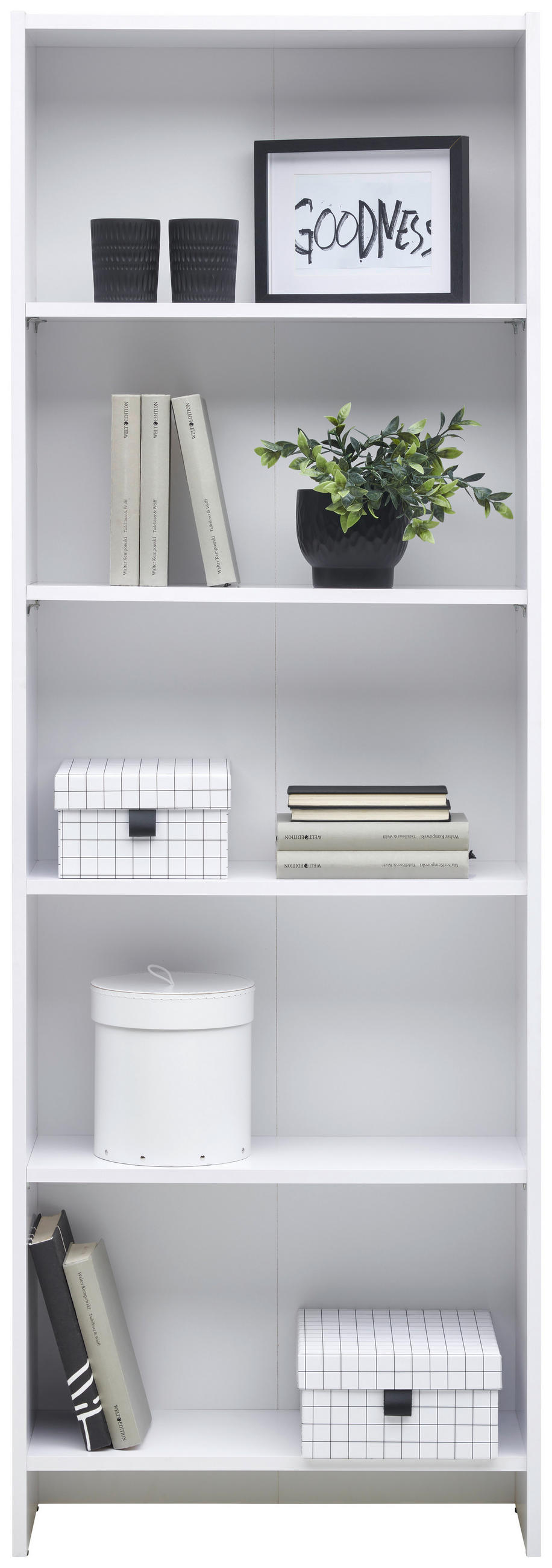 REGAL Weiß  - Weiß, Design, Holzwerkstoff (60/175/24cm) - Carryhome