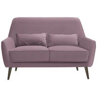 2-SITZER-SOFA  in Mikrofaser Altrosa  - Schwarz/Altrosa, Trend, Holz/Textil (135/86/80cm) - Carryhome