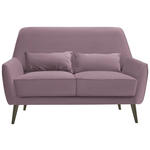 2-SITZER-SOFA  in Mikrofaser Altrosa  - Schwarz/Altrosa, Trend, Holz/Textil (135/86/80cm) - Carryhome