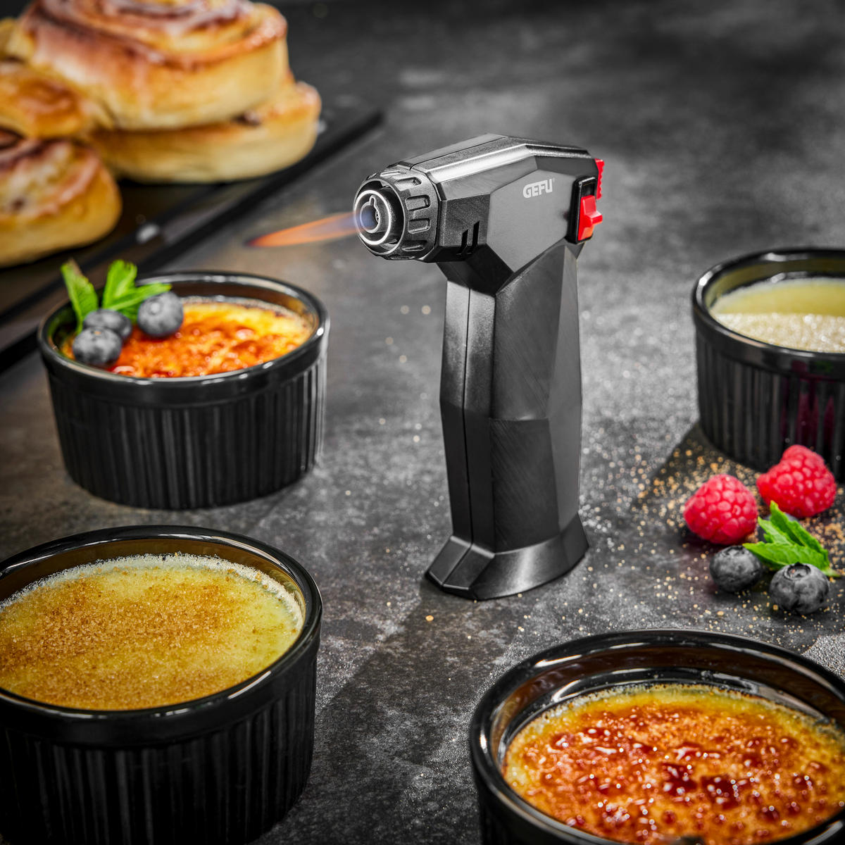 CRÈME-BRULÉE-SET   - Schwarz, Design, Keramik (21,3/10,9/16,4cm) - Gefu