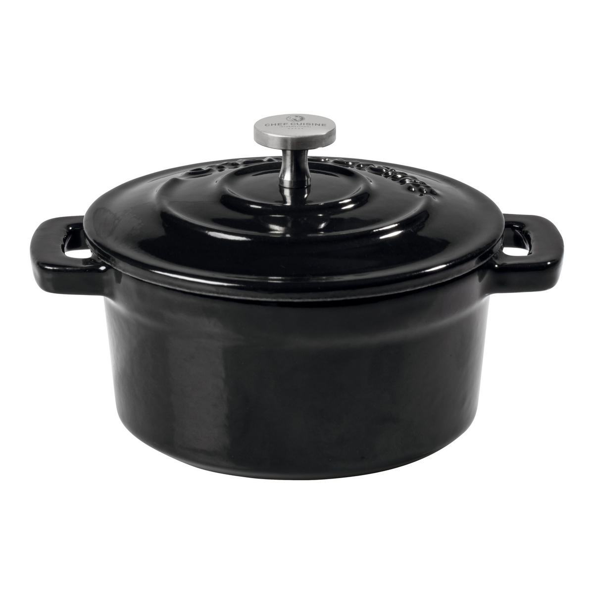 GUSSTOPF 0,25 L  - Schwarz Hochglanz, Basics, Metall (22/12/6.5cm) - CHEF CUISINE