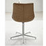 STUHL Lederlook Edelstahlfarben, Hellbraun - Hellbraun/Edelstahlfarben, Design, Textil/Metall (55,5/85/65cm) - Novel
