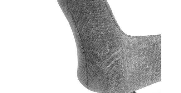 ARMLEHNSTUHL in Eisen Webstoff - Schwarz/Grau, Design, Textil/Metall (64/88/60cm) - Novel