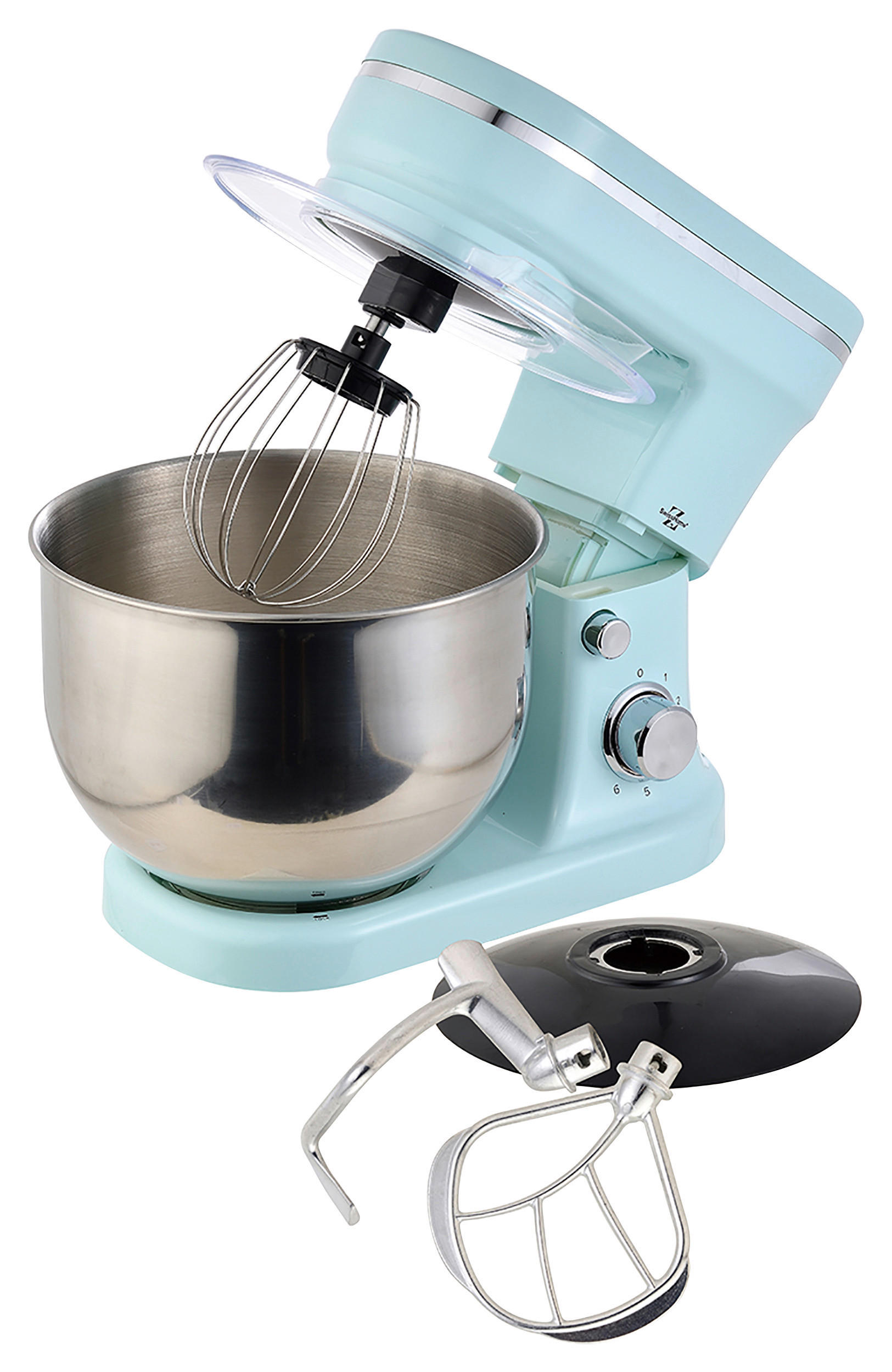 KÜCHENMASCHINE TYP:SH-6890-BL  - Silberfarben/Hellblau, Basics, Kunststoff/Metall (38,8/32,5/24,6cm)