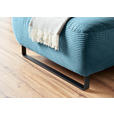 ECKSOFA  in Cord Petrol  180/266 cm  - Petrol/Schwarz, KONVENTIONELL, Textil/Metall (180/266cm) - Hom`in