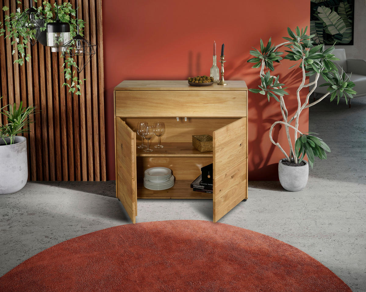 KOMMODE , 100/89/40 cm, 1 Schublade(n)  - Wildeiche, Design, Holz (100/89/40cm) - Livetastic