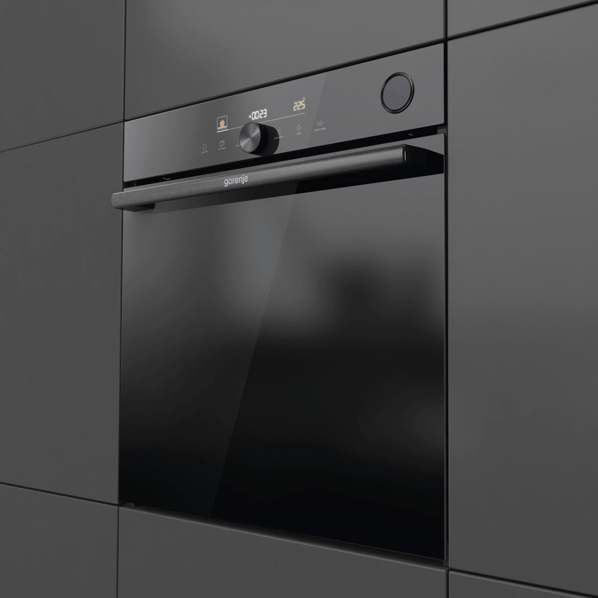 EINBAUHERD 742105  - Schwarz, Basics, Glas/Metall (59,5/59,5/56,4cm) - Gorenje