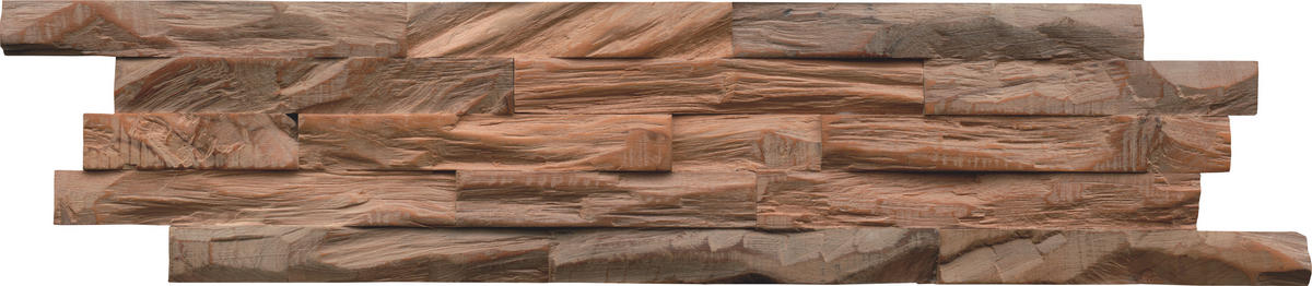 WANDVERKLEIDUNG 11 Stück  - Graubraun, Basics, Holz (61/15/2cm)