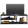 TV-ELEMENT Metall Schwarz  - Schwarz, Trend, Metall (140/45/35cm) - Carryhome