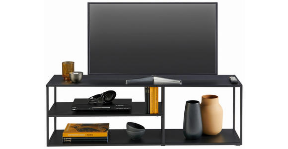 TV-ELEMENT Metall Schwarz  - Schwarz, Trend, Metall (140/45/35cm) - Carryhome