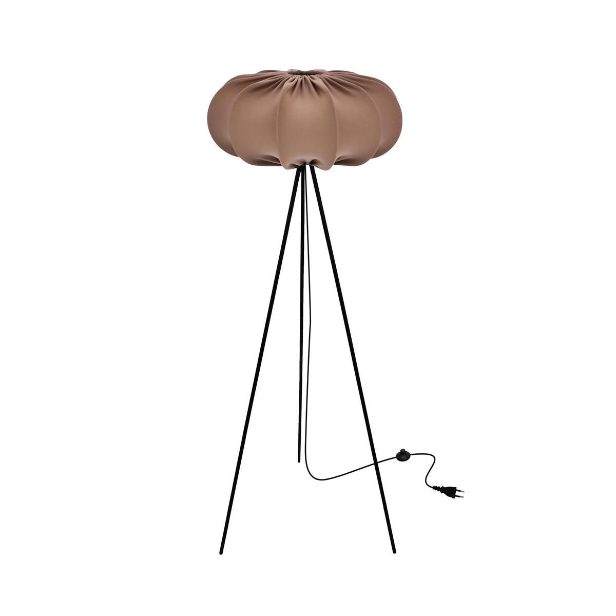 STEHLEUCHTE 52/52/147 cm    - Schwarz/Mokka, KONVENTIONELL, Kunststoff/Metall (52/52/147cm)